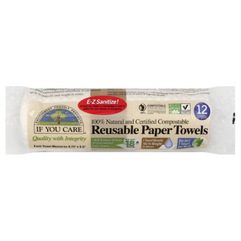 IUC REUSBL PPR TOWEL NAT ( 8 X 12 CT   )