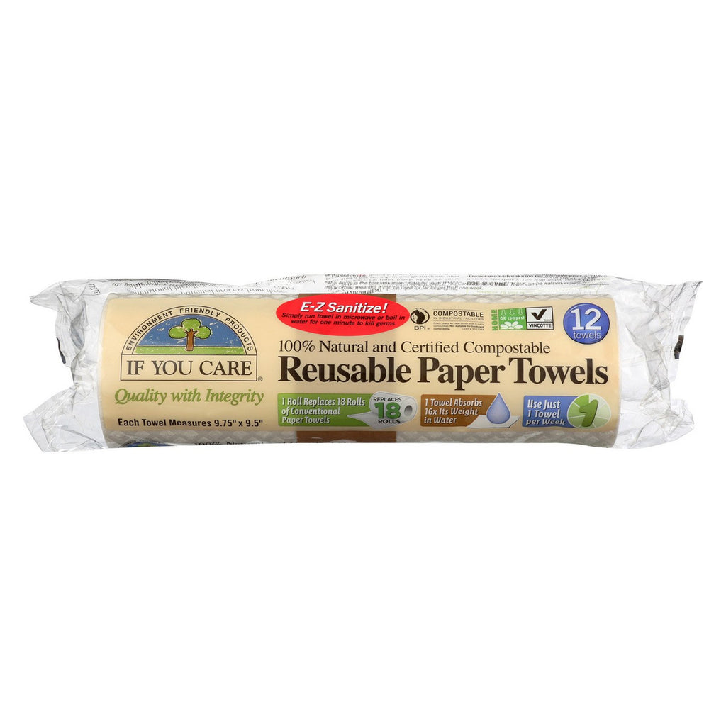 IUC REUSBL PPR TOWEL NAT ( 8 X 12 CT   )